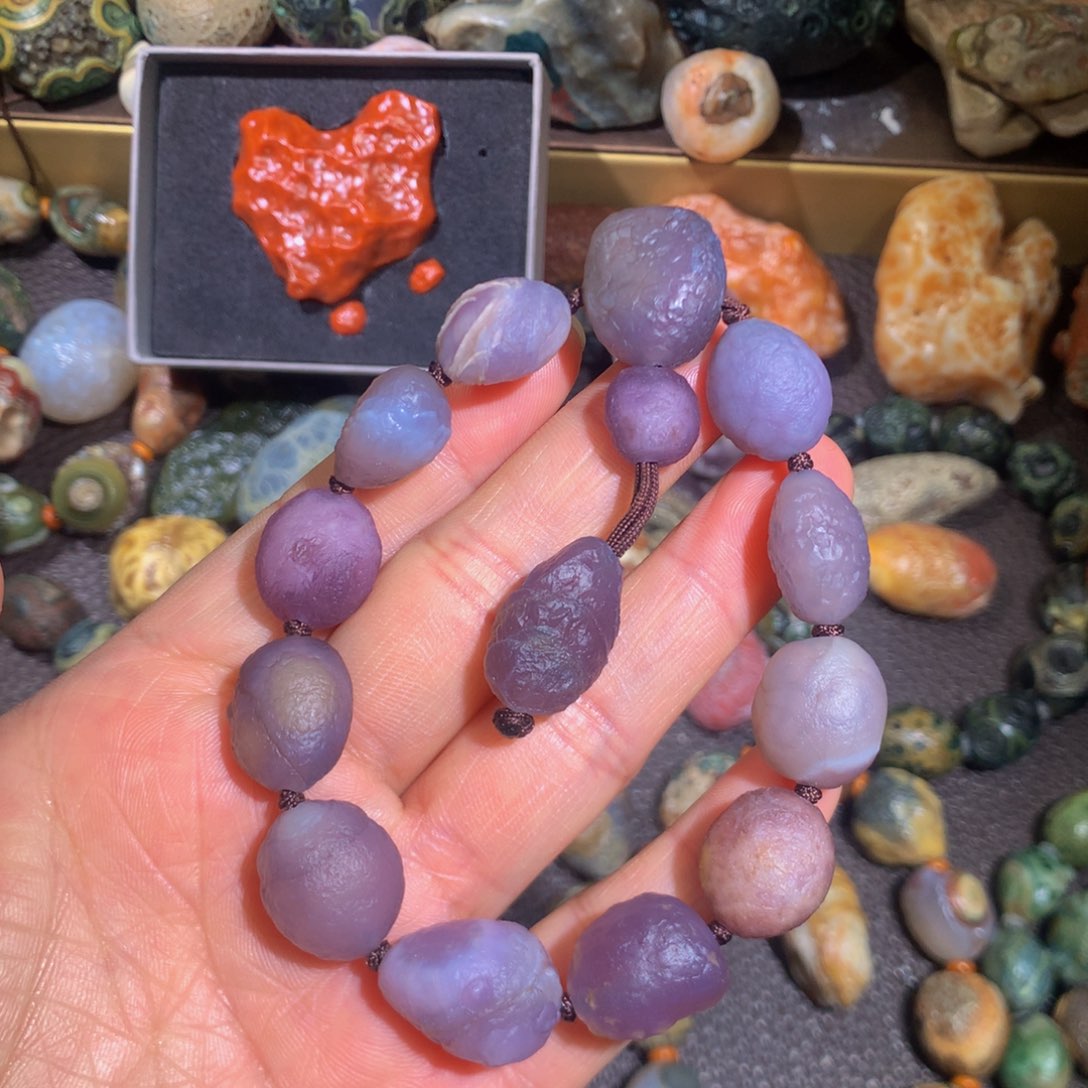 石材阿拉善紫色眼睛石