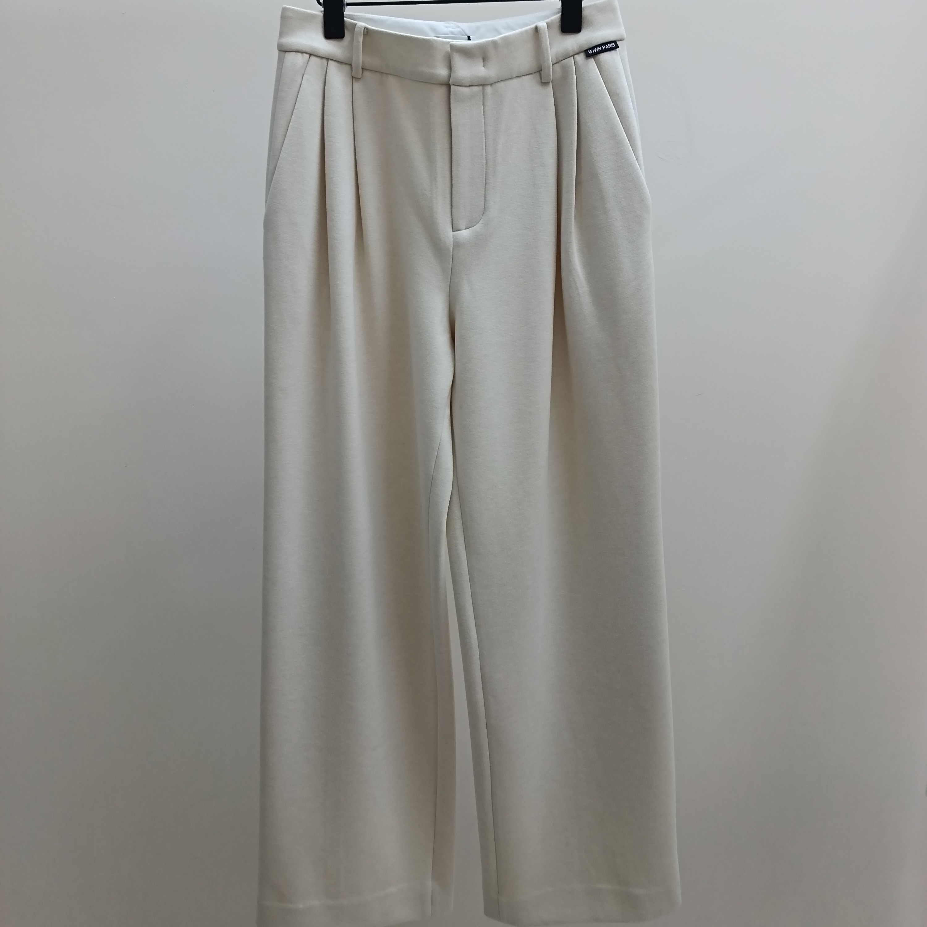 WIWH-高腰显瘦毛呢阔腿裤