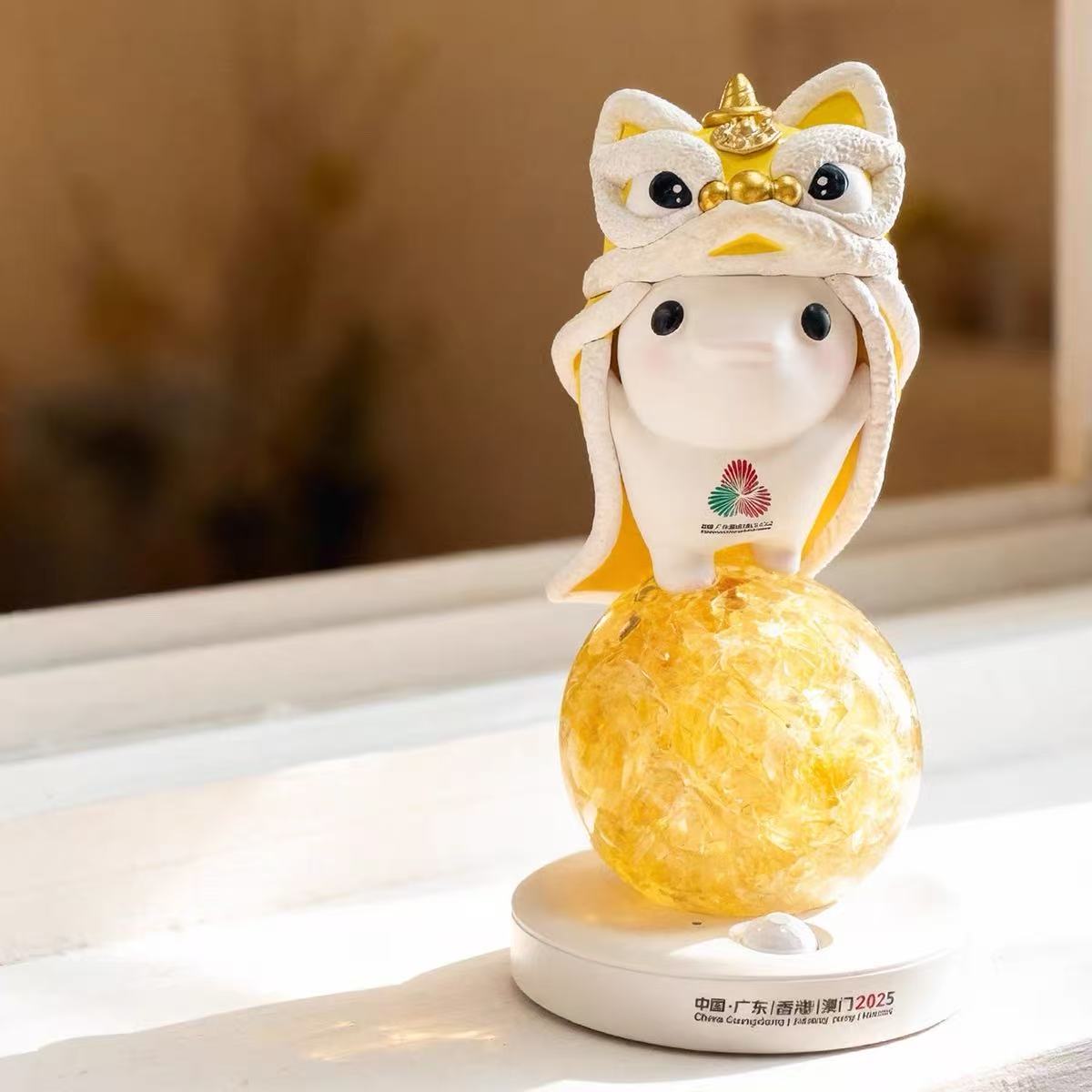 【陪伴礼】第十五届全运会醒狮水晶手办 -  黄色