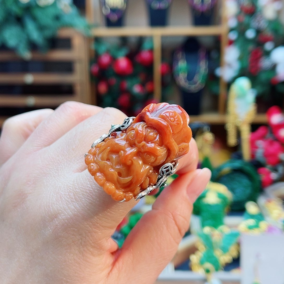 银S925镶嵌戒指翡翠好**茶48小时鉴赏期