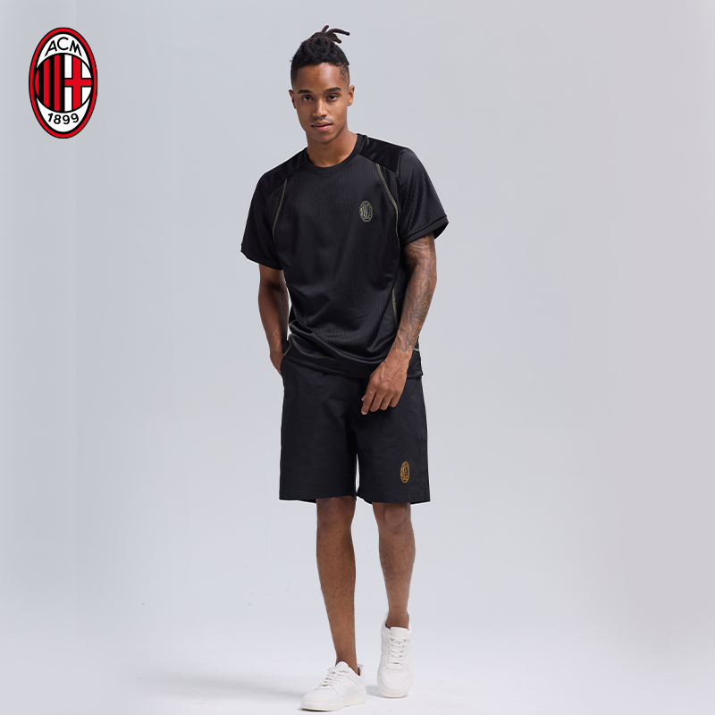 AC米兰新款夏季速干短袖T恤米兰短袖球迷周边简约时尚出行T恤短袖