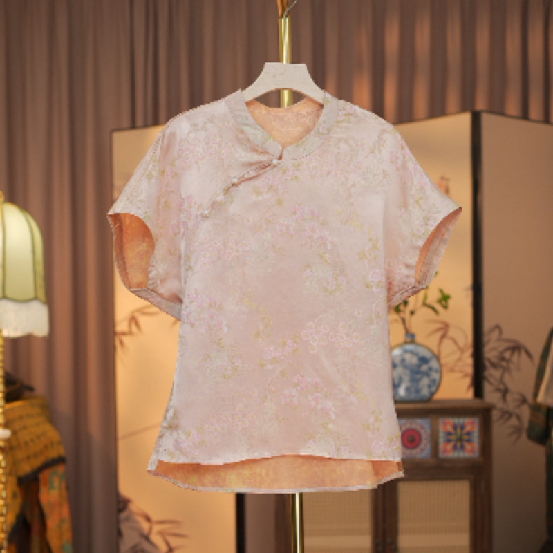 【悦然】新中式国风气质衬衫上衣打底小衫