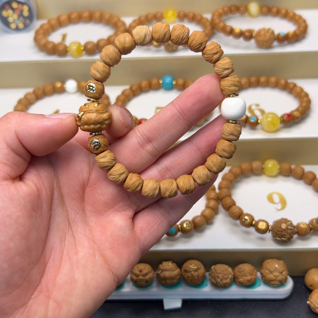 猴头核桃吊坠拉丝鬼印9➕ 一套精工原色