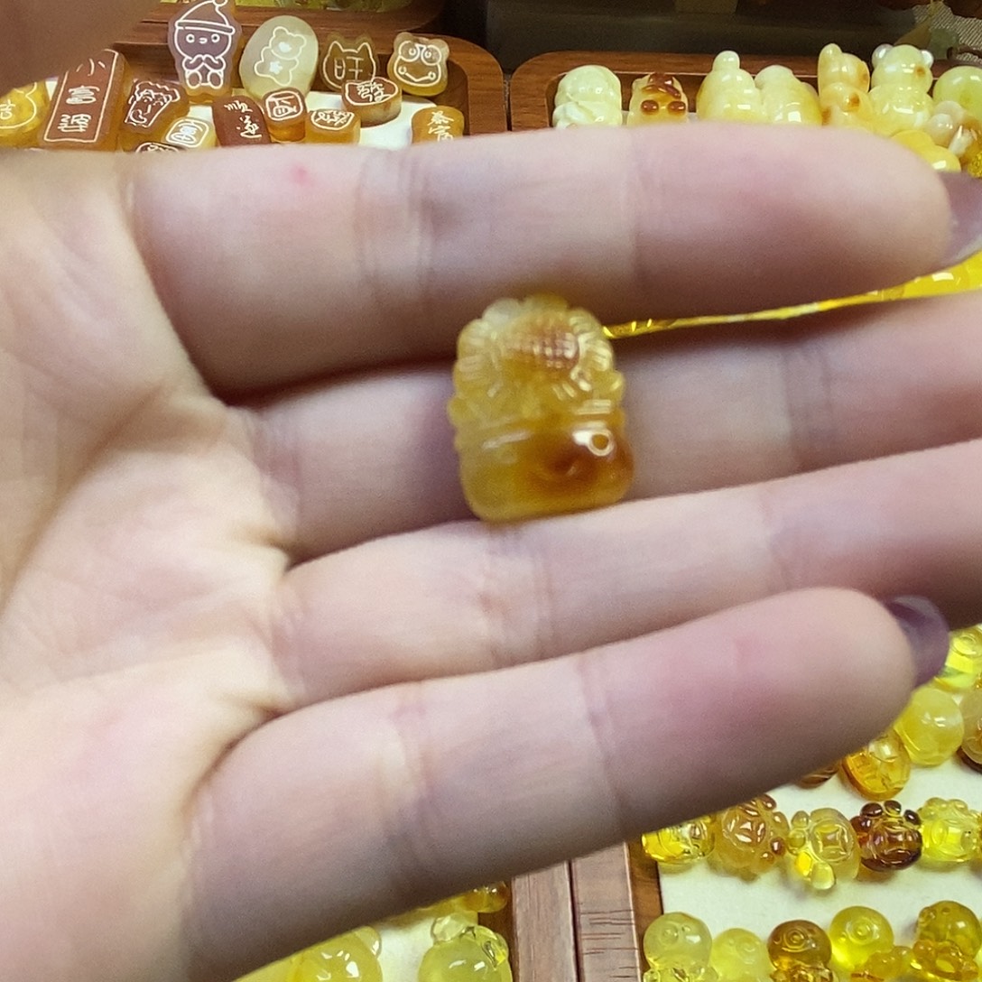 吊坠橄榄核向日葵花盆