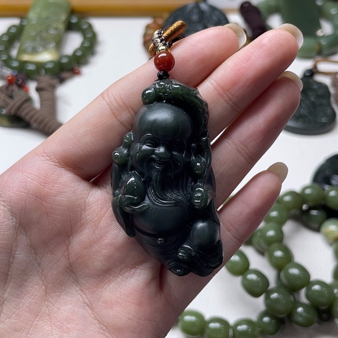 【闪购商品】和田玉挂件未镶嵌浮***?