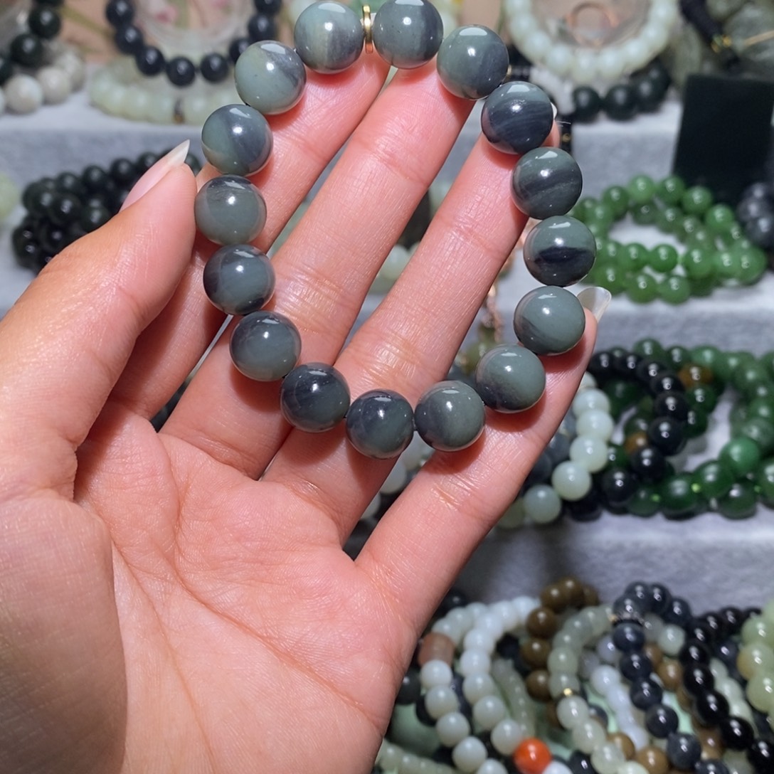 和田玉未镶嵌手链