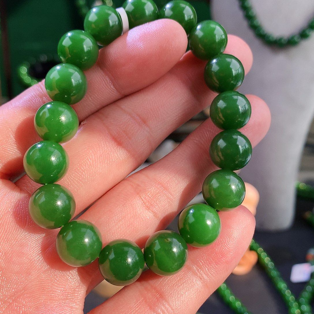 和田玉（碧玉）手链未镶嵌