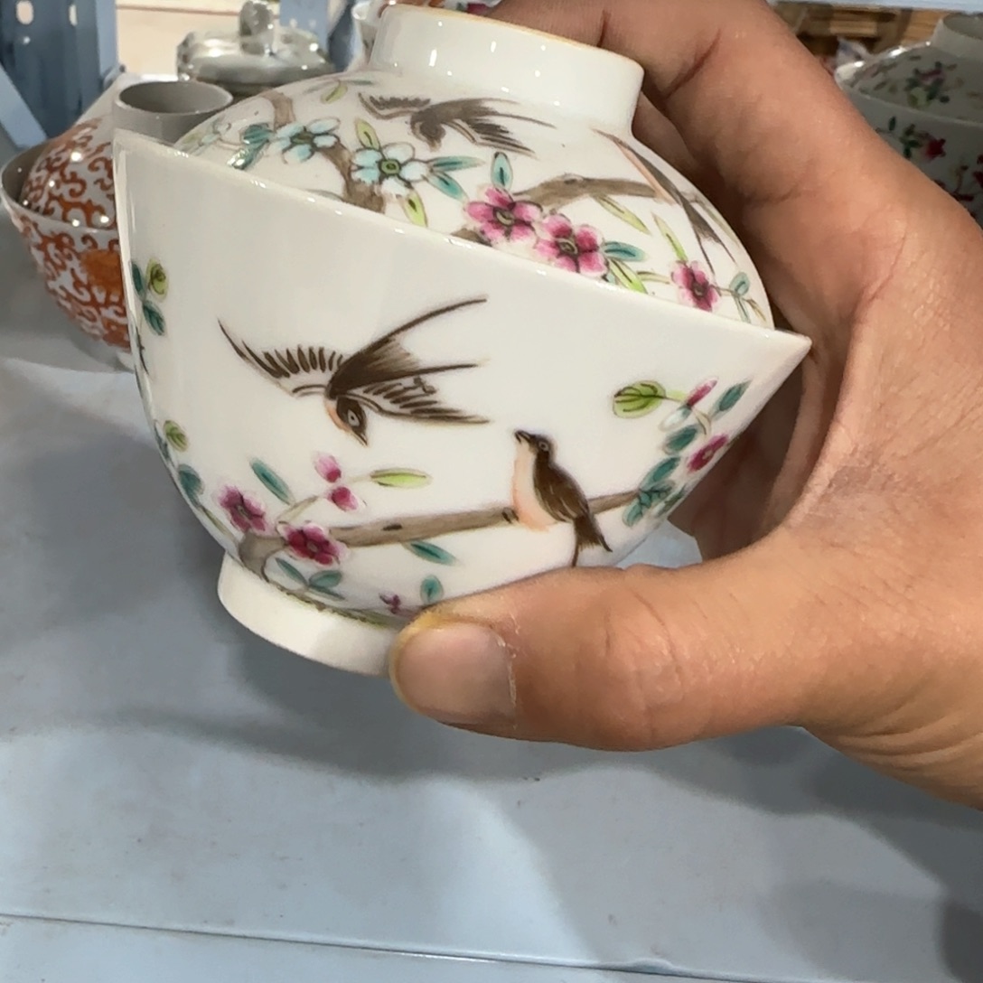 瓷片摆件手绘瓷器全部处理