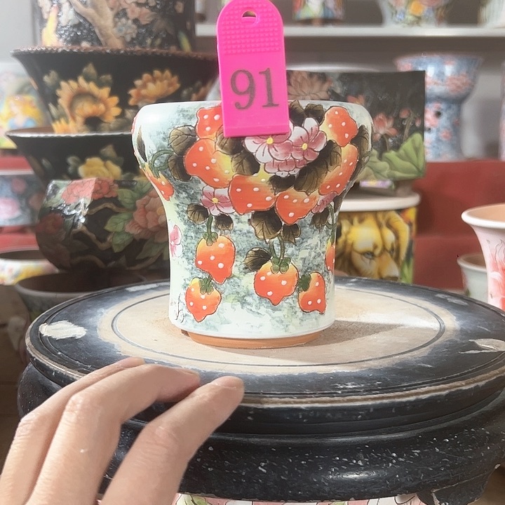 景德镇手绘花盆 满38包邮