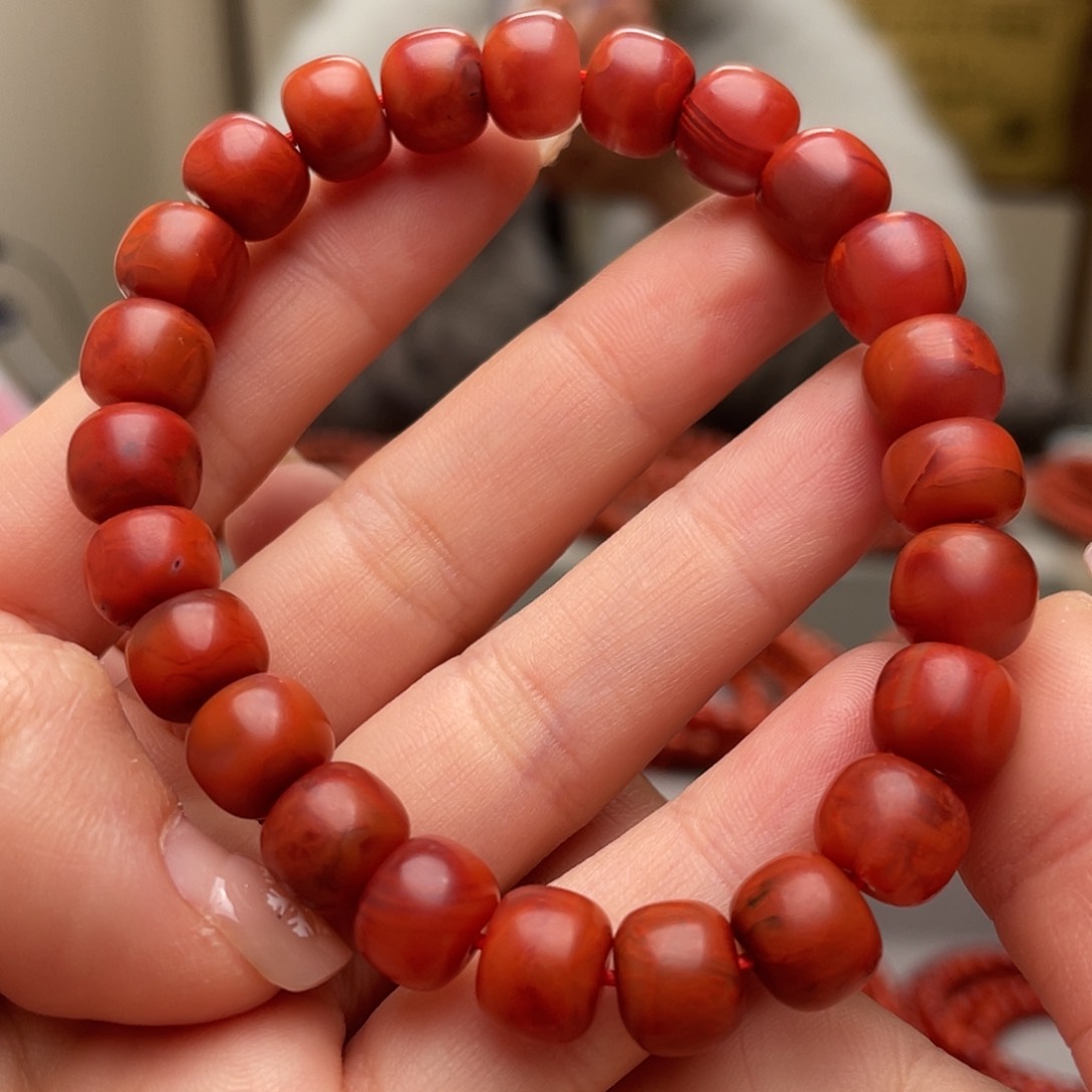 南红玛瑙手链未镶嵌