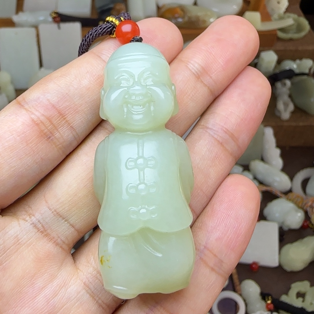 未镶嵌和田玉挂件小地主