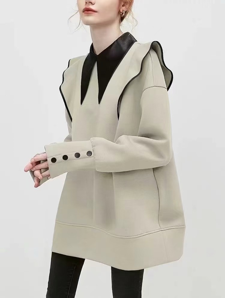 984-013号 大美 品牌折扣 时尚休闲韩版宽松秋冬女士收腰百搭外套