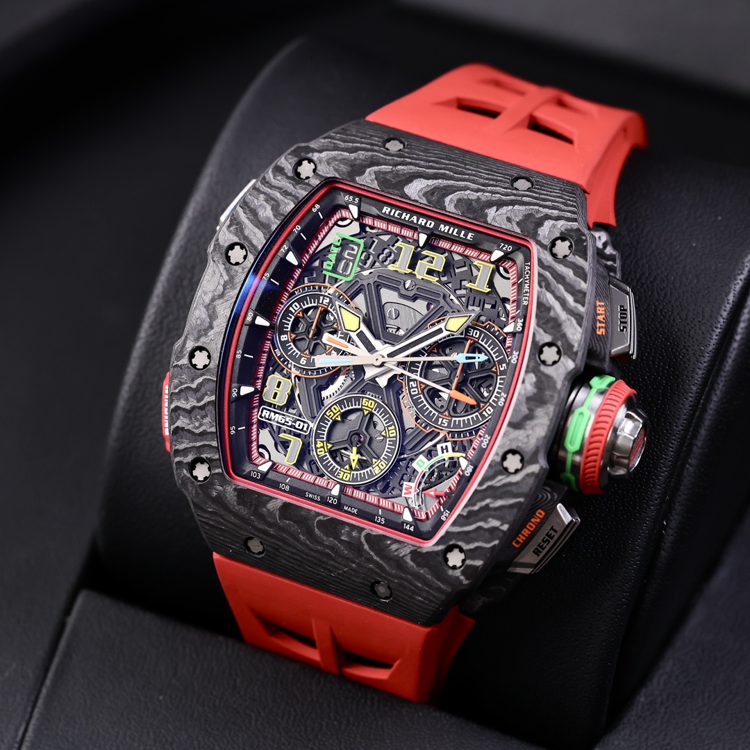 95新 理查德米尔 RM65-01 ntpt计时追针按键上链功能 2023年保卡 