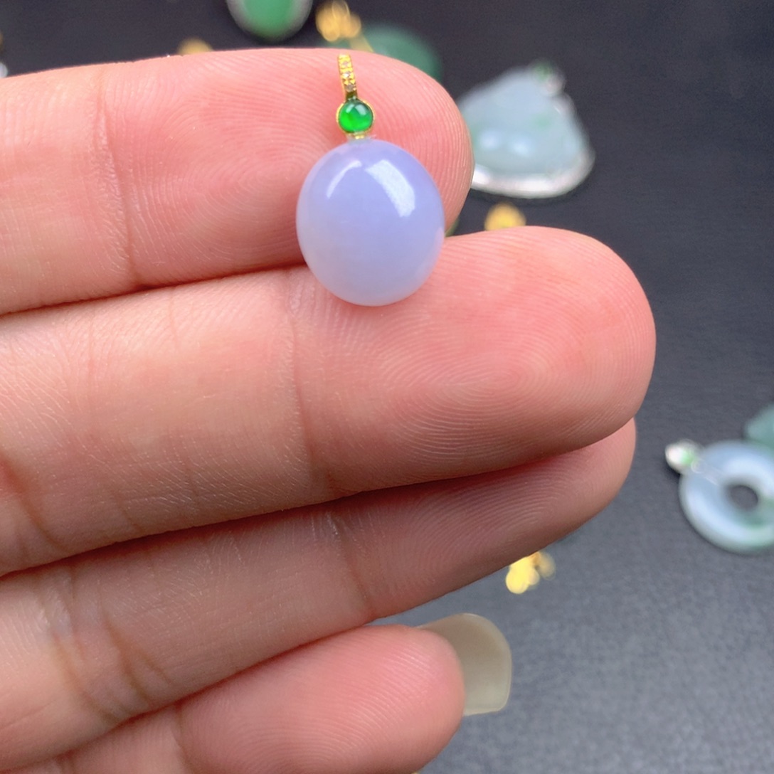 【闪购商品】翡翠18K金镶嵌颈饰翡翠