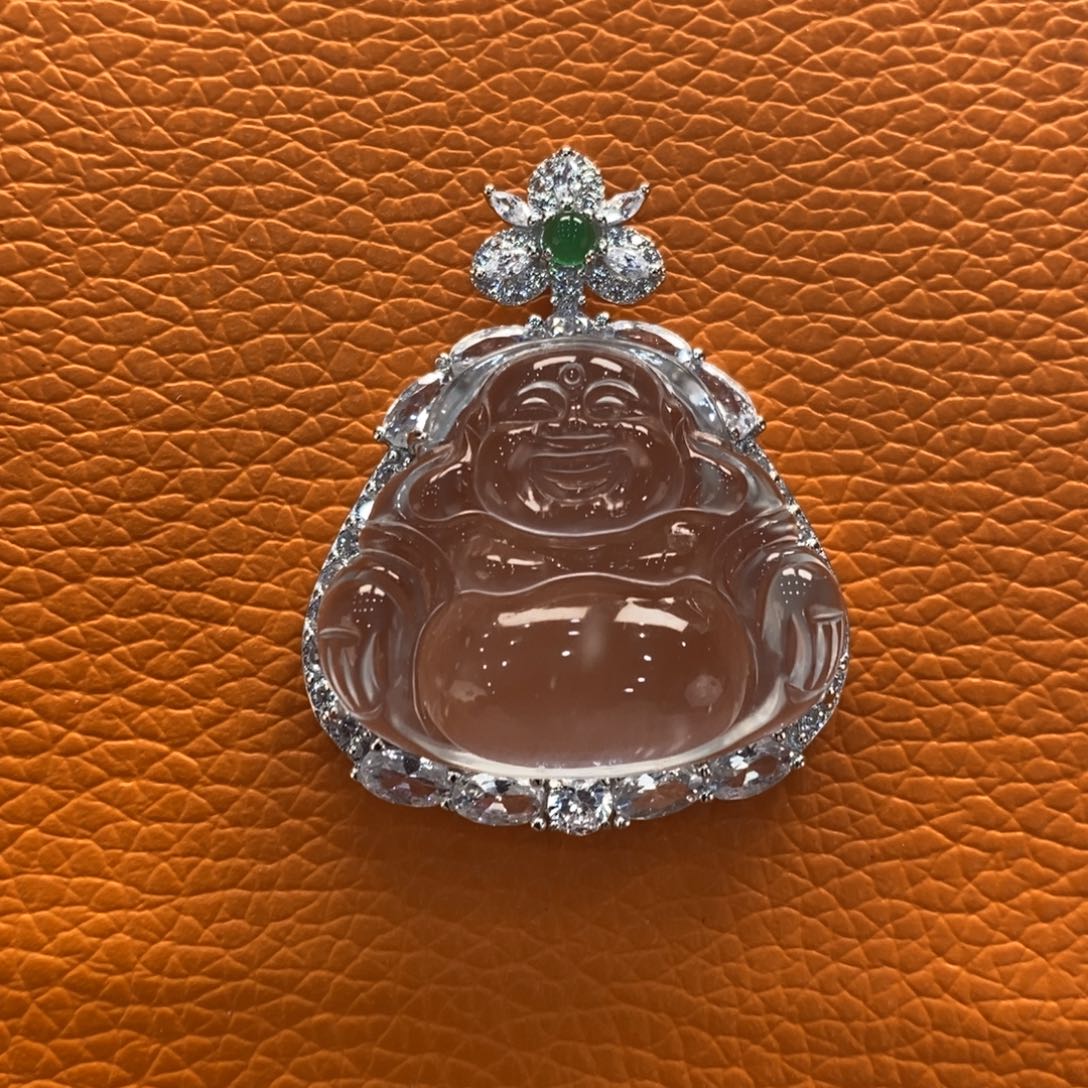 石英质玉吊坠(赠链)银S925镶嵌?*?