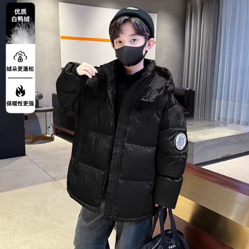 3男童羽绒服2024中大童冬季外套连帽加厚DMY1217