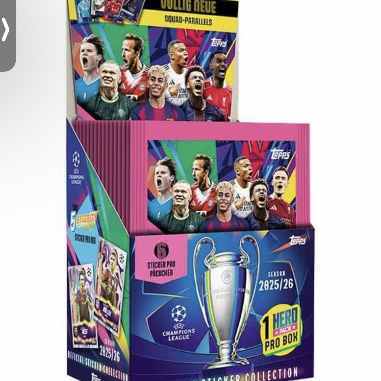 topps欧冠2025/26 盒贴纸【未成年人禁止下单】