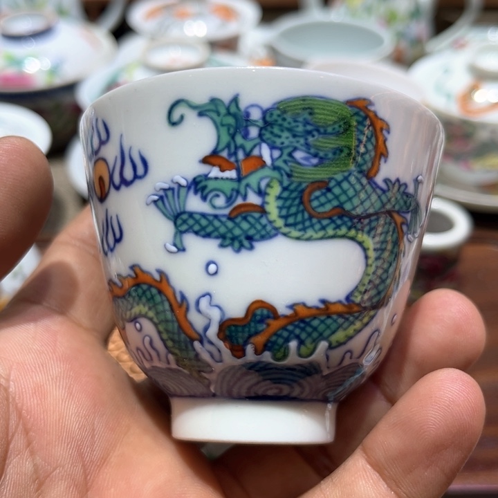 纯手绘精品盖碗杯