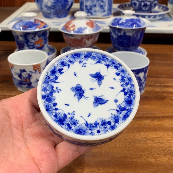 晓月柴窑 蝶恋花盖置