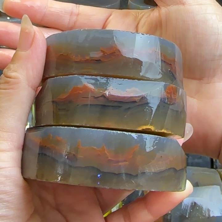 定制玛瑙金**月手镯定制款