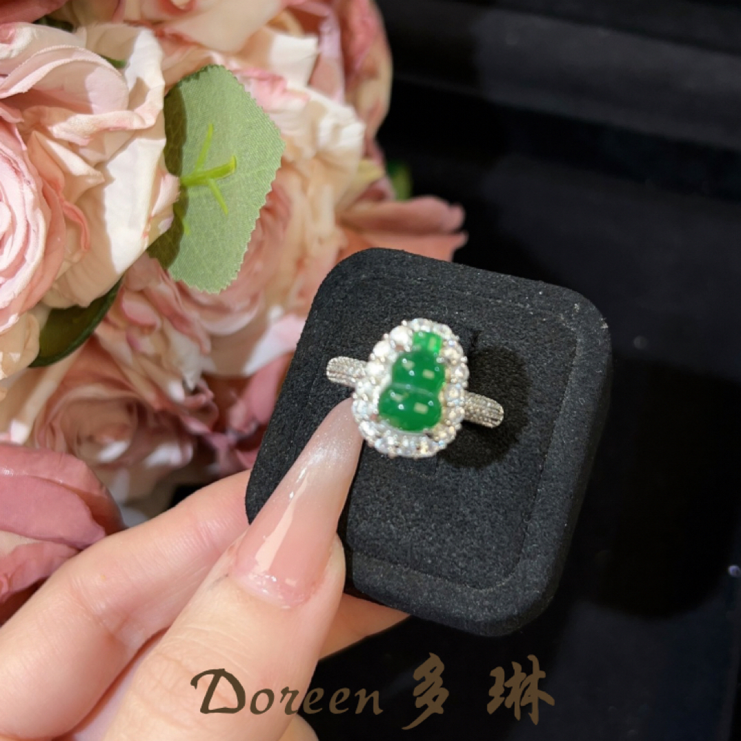 铜合金戒指 绿色葫芦戒指NC701