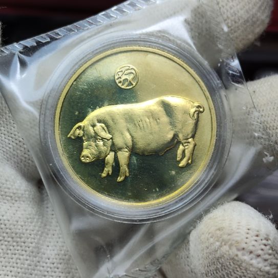 95年生肖纪念章猪铜章