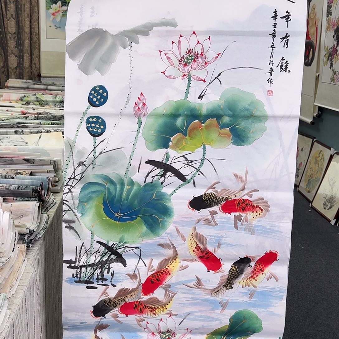 纯手绘国画作品好看四尺