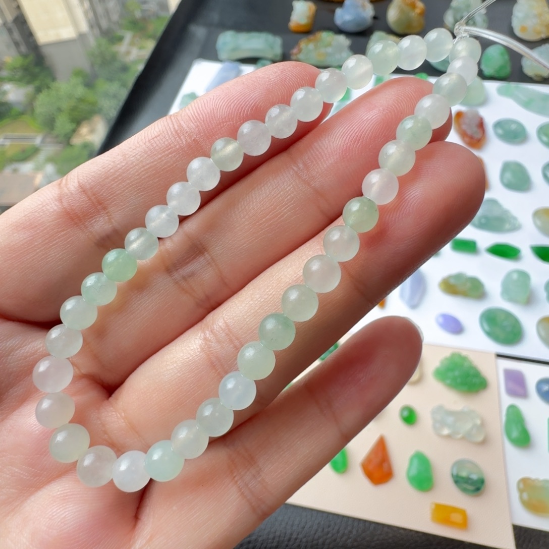 未镶嵌定制翡翠冰种手串