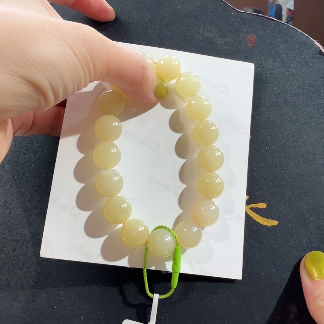 和田玉未镶嵌颈饰若羌黄口12-