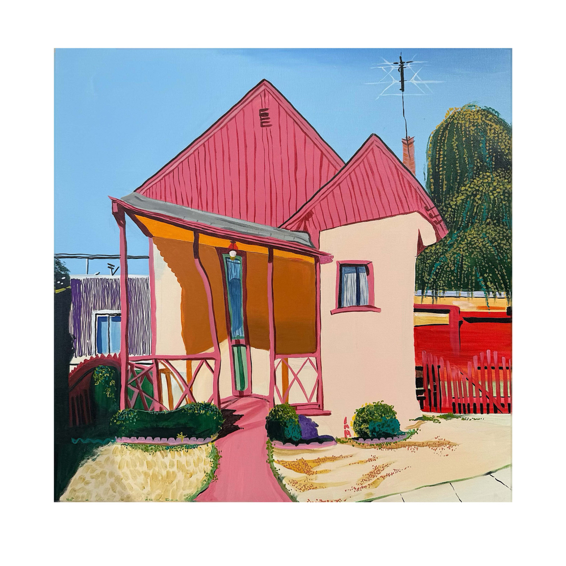 【红檐小世界】70*70 百搭丙烯画作 现代装饰画