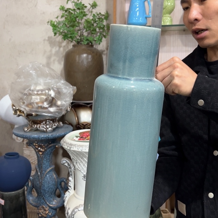 摆件高47口10公分微瑕捡漏