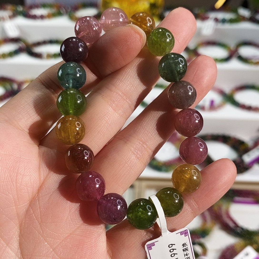 未镶嵌手链碧玺G2319素圈颜色微差