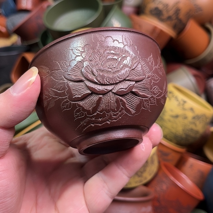 紫砂茶杯全手工紫砂主人杯