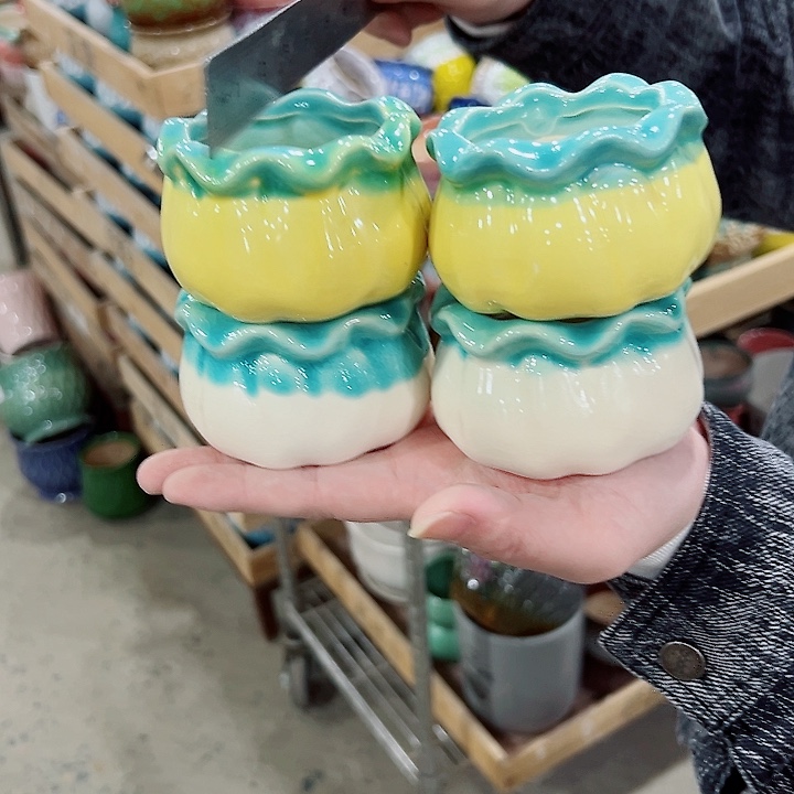 有孔.凑满10元发货多肉陶瓷花盆！