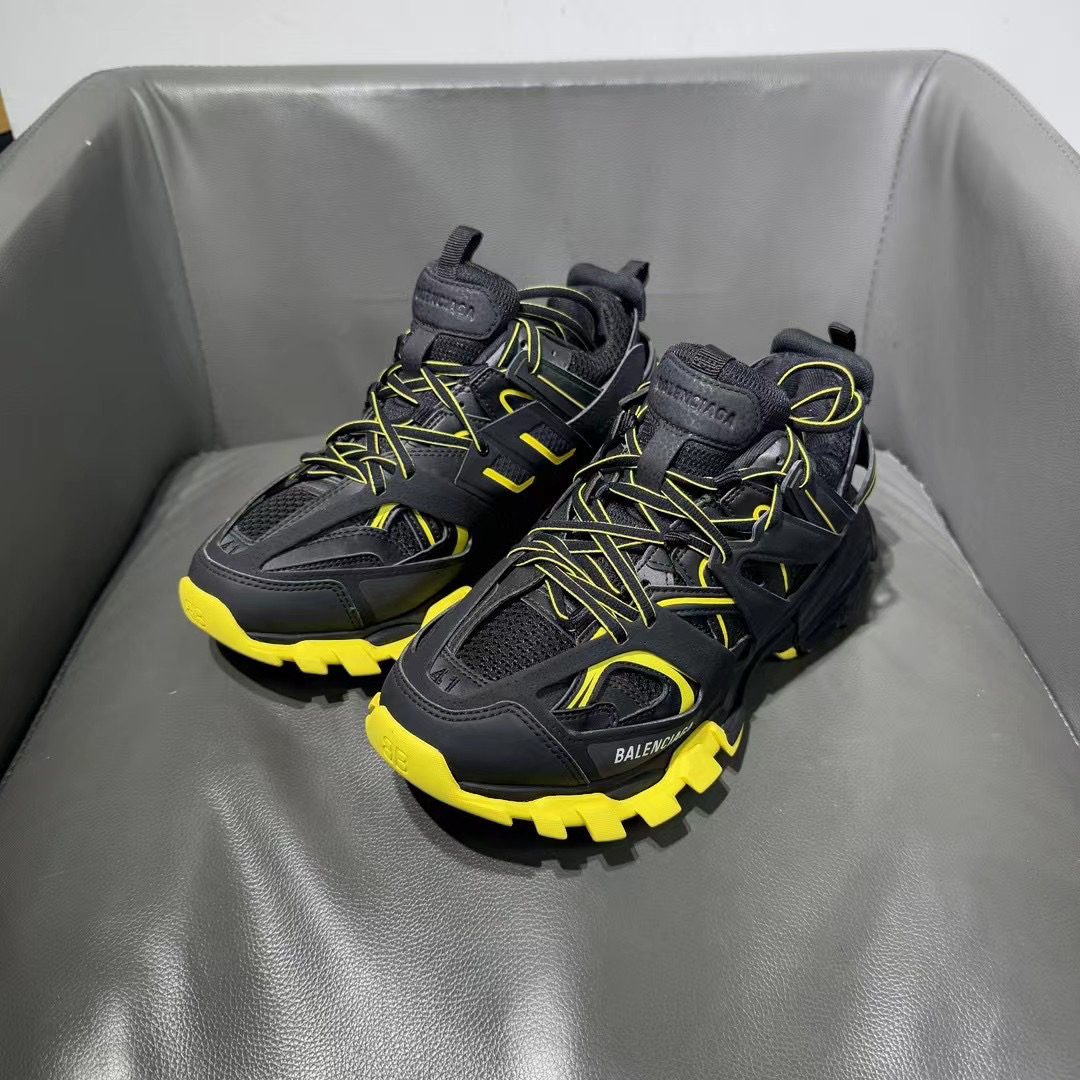 99新 Balenciaga/巴黎世家 41码 Balenciaga track黑黄 运动鞋