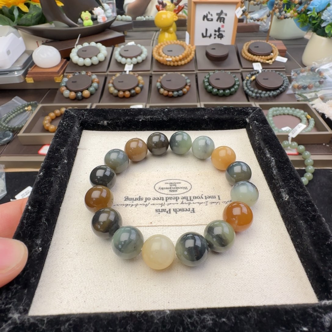 和田玉未镶嵌手链卡12意境楼兰，19