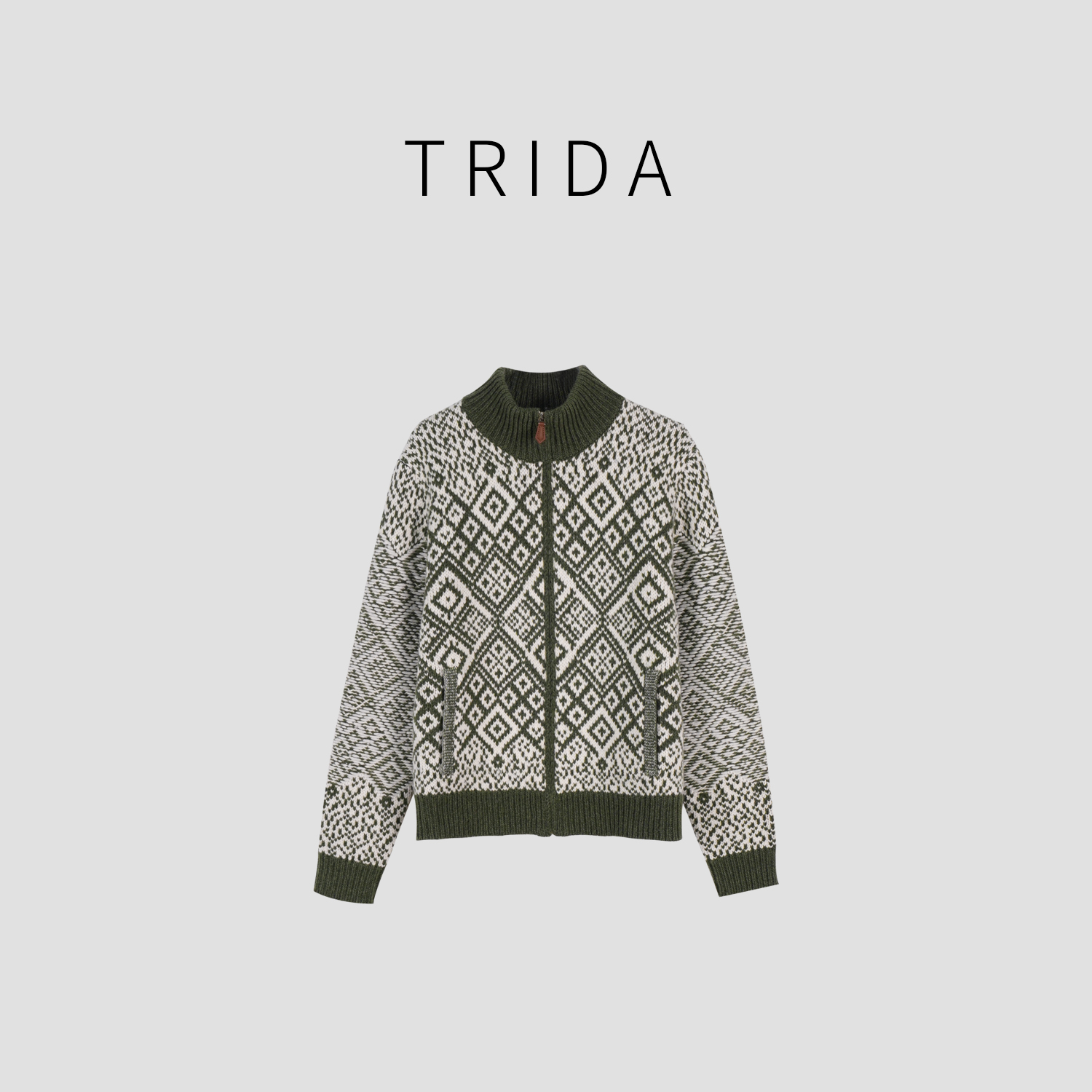 【柏林记事】两色精纺100山羊绒罗纹拉链撞色羊绒针织衫 256738JM