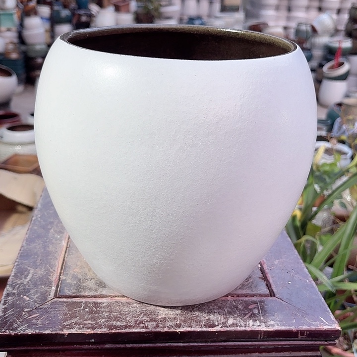 紫砂茶碗大白球口径20高度24