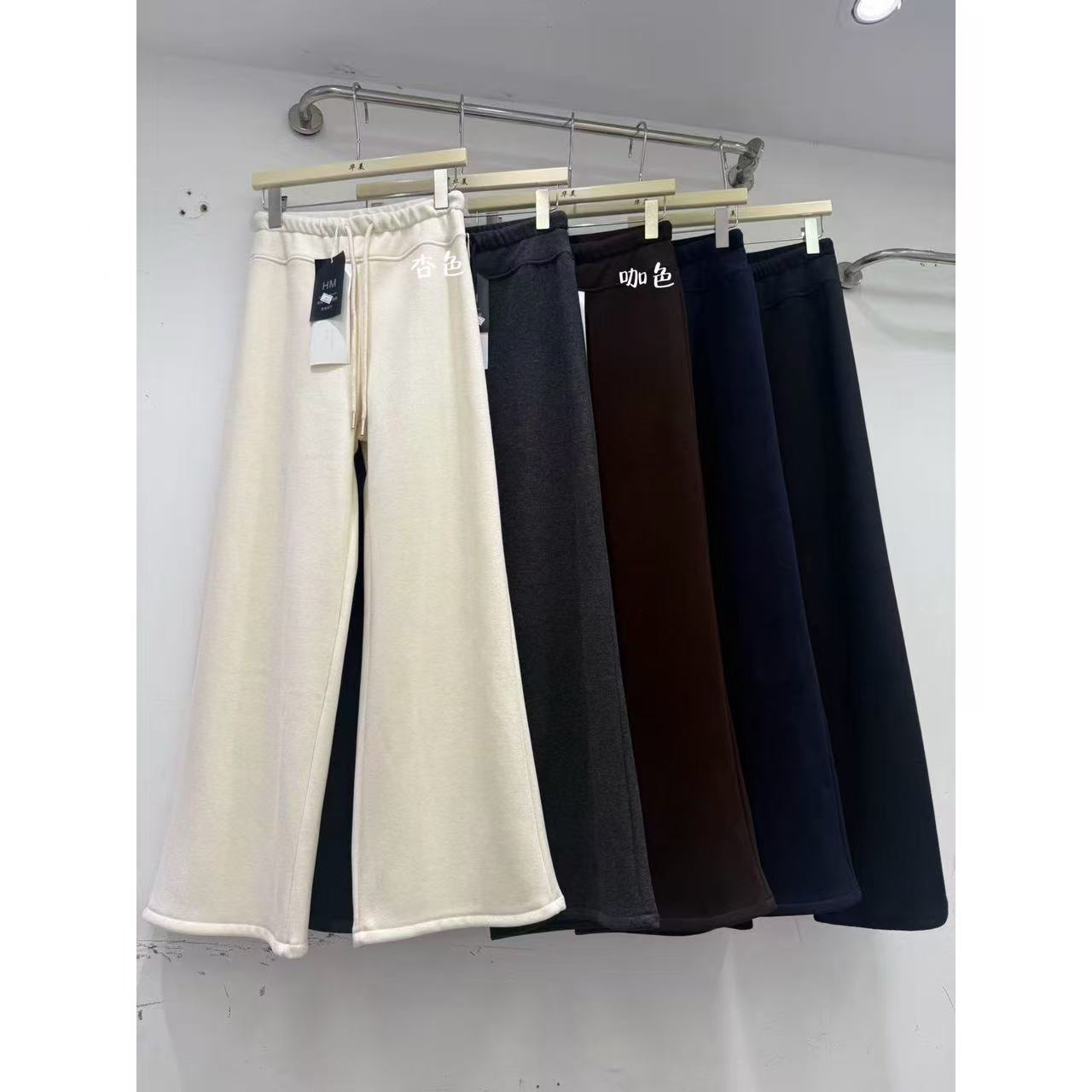  HM#2150#日系加绒直筒休闲长裤  FL