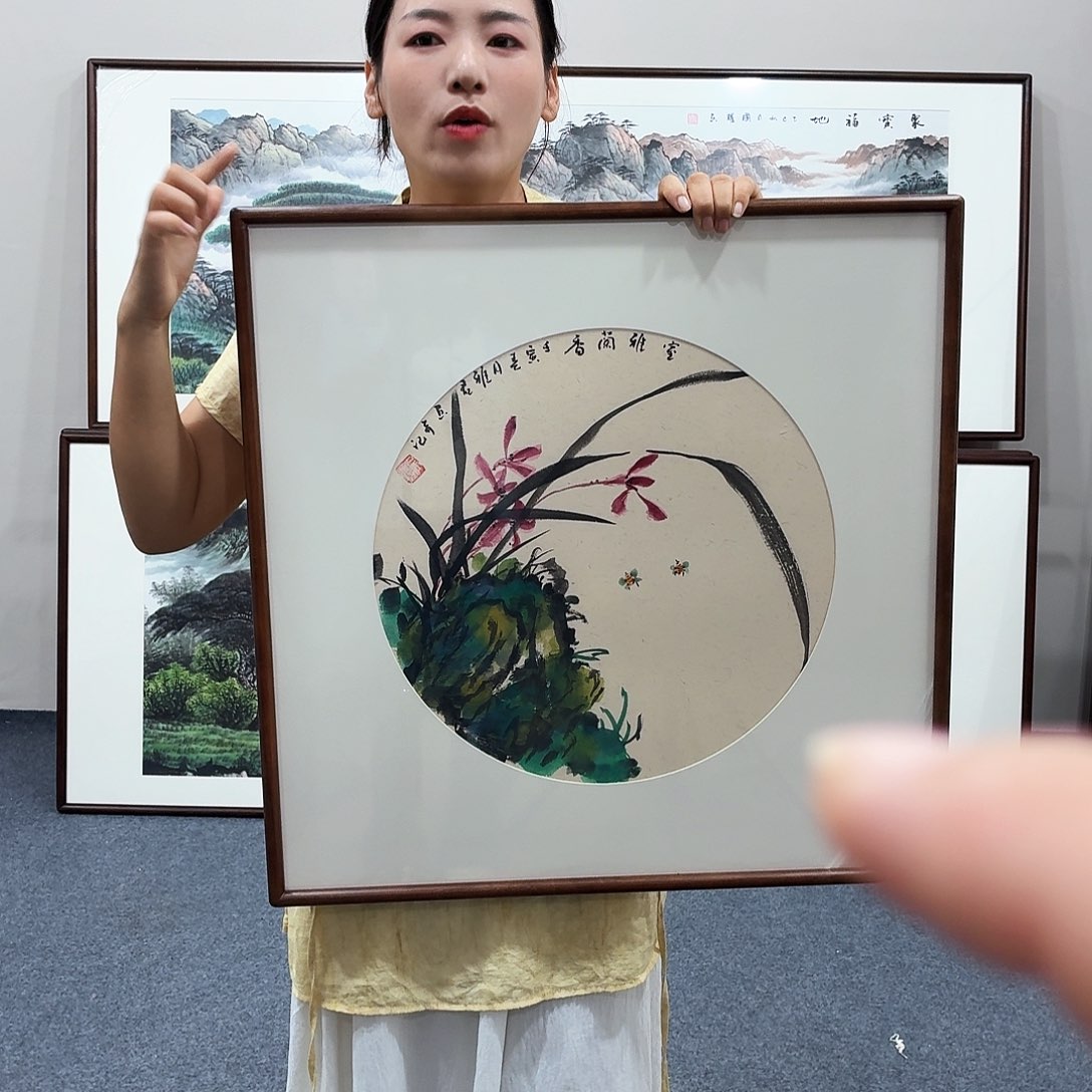 国画手绘作品60.60尺寸
