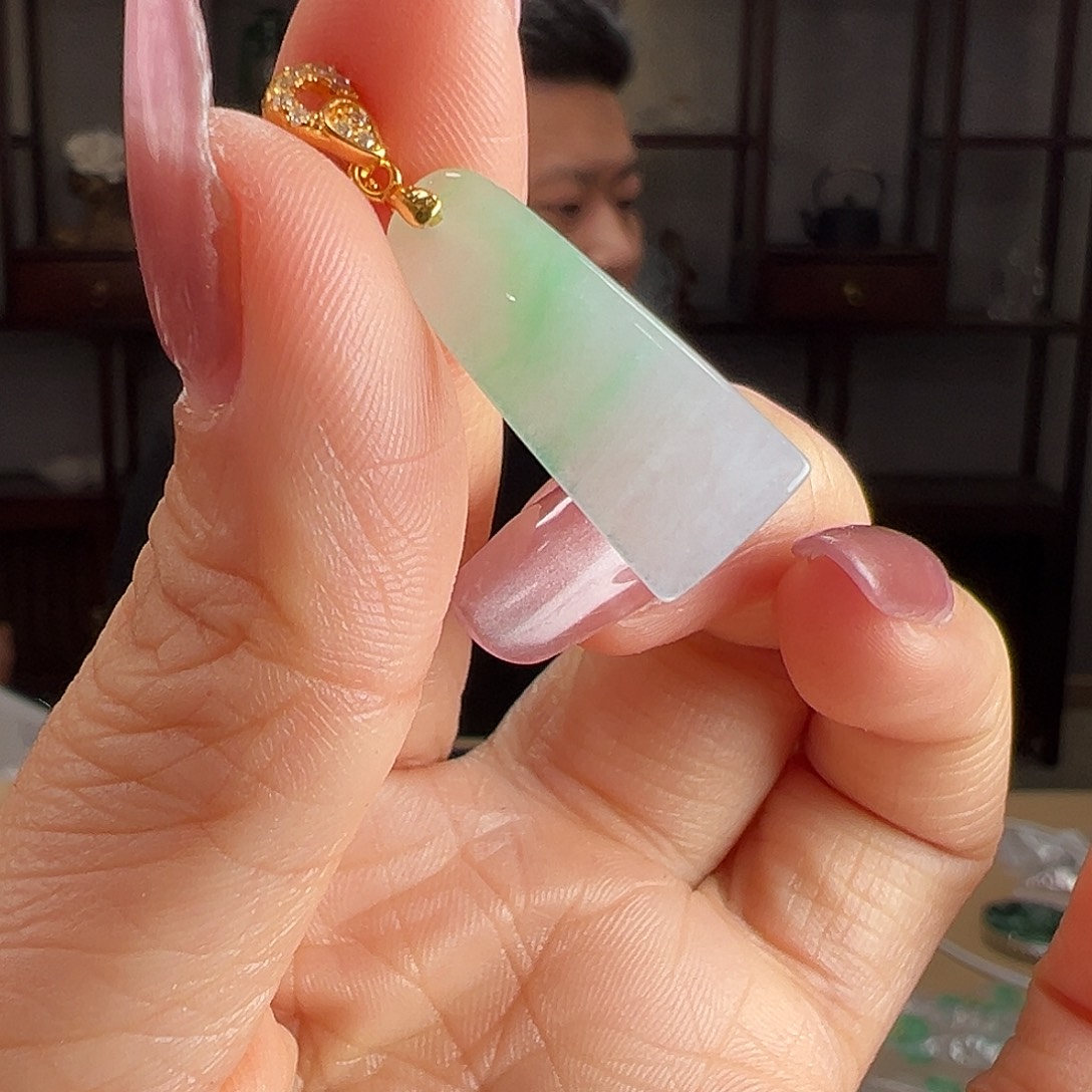 翡翠银S925镶嵌颈饰吊坠64