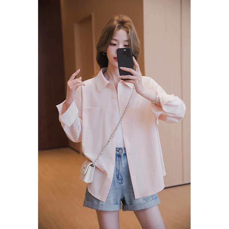 【季末折扣】小谷粒恋曲防晒衬衫upf50冰羽丝衬衣