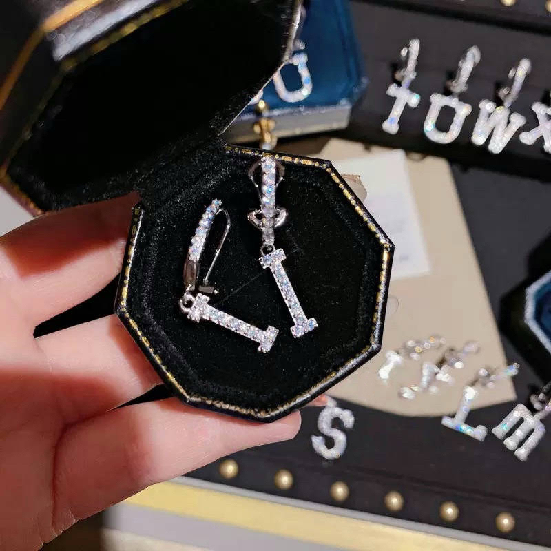 黄铜耳饰 KK·匠心 937 四叶草镂空带钻耳圈耳环