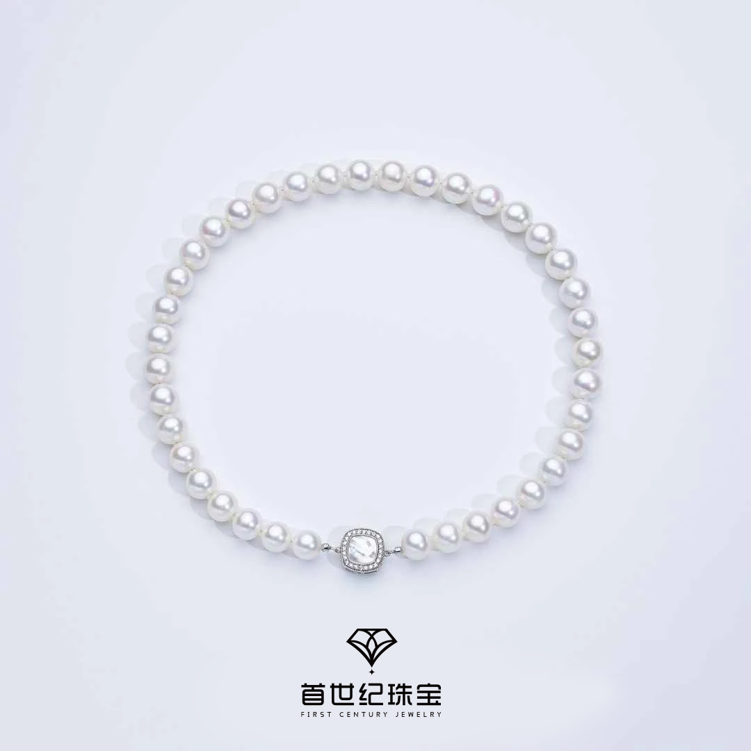 暴大点位淡水无核珍珠项链   YL2200