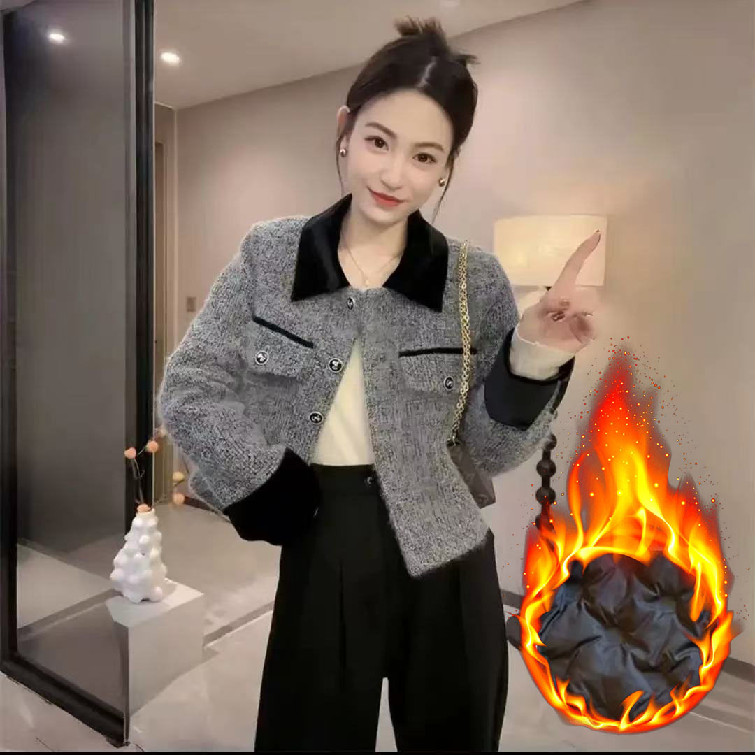 【新款+运费险】短外套秋冬老钱风女装内里加厚款上衣轻奢女INS风