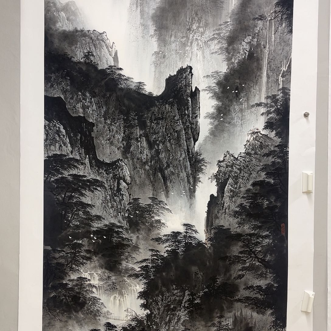 马***虎国画黎俸禄180/97水墨山水