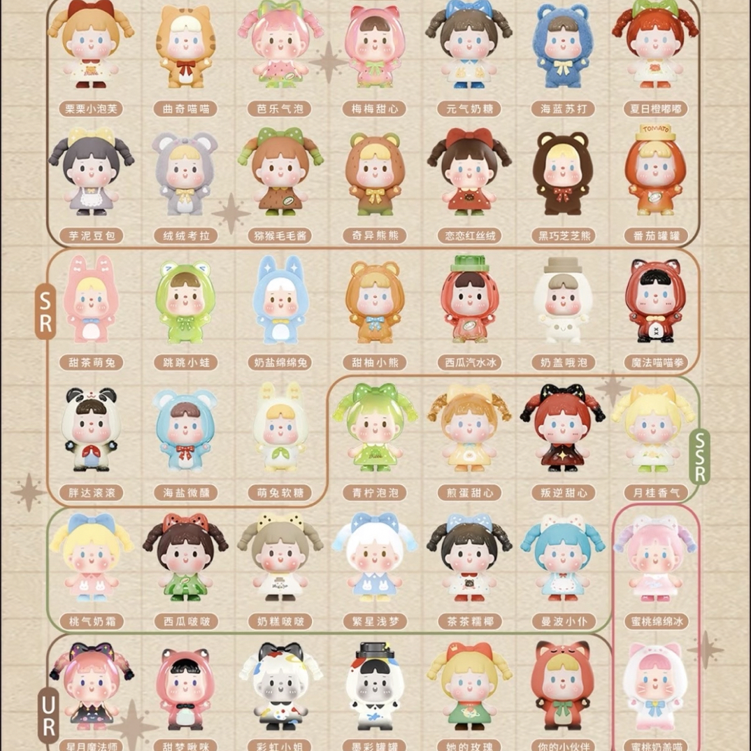 （主播代拆）找朋友系列萌粒盲盒盲袋可爱公仔摆件