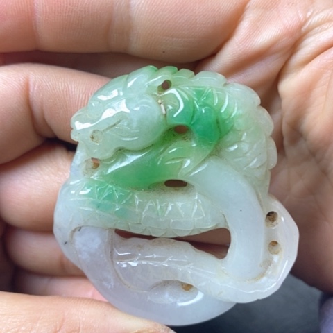 白玉菩提吊坠摆件