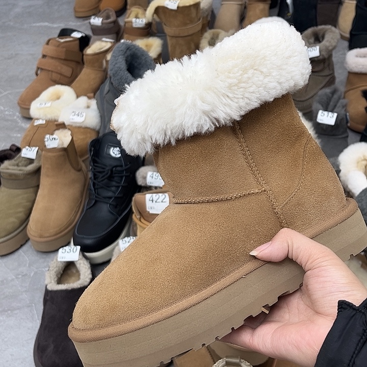 栗色厚底38平口孟