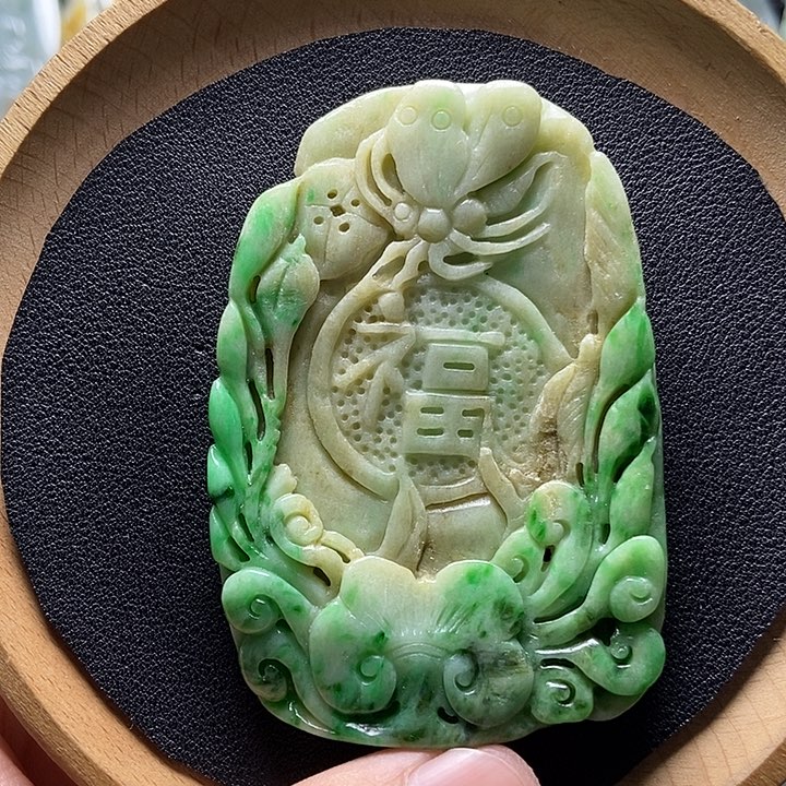 翡翠颈饰未镶嵌火*凰缅甸a货